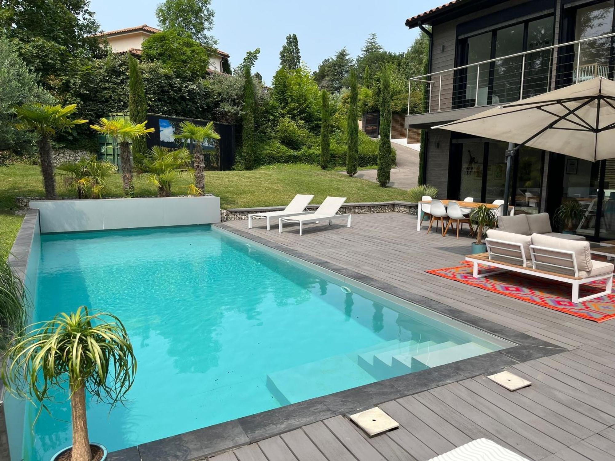Villa Piscine A Proximite De Lyon Chaponost Esterno foto